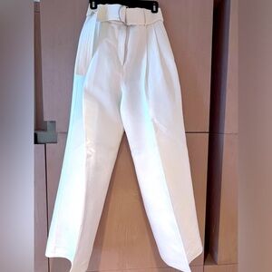 H&M linen- blend pants with belt